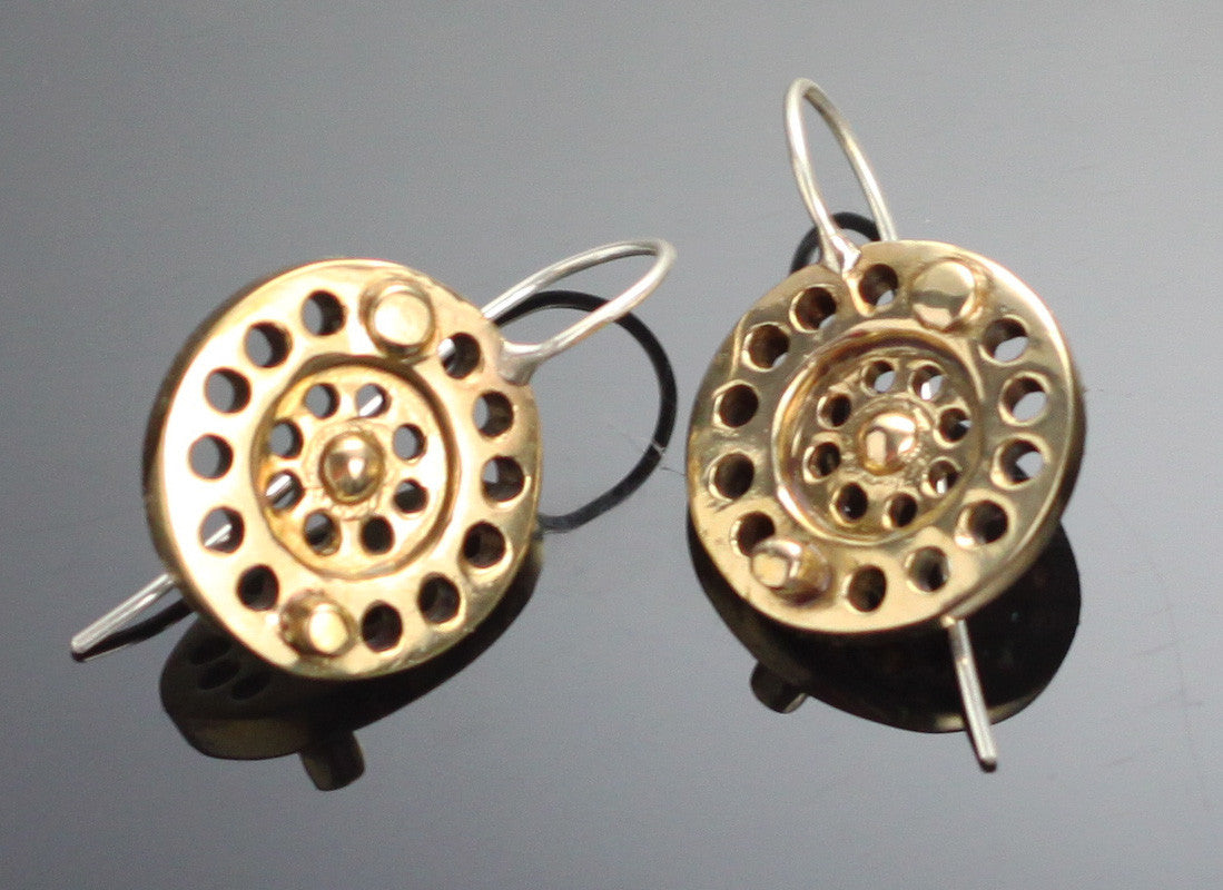 braided back fly reel Bronze Earrings With Sterling Silver Wires the 4/5/6 covers the calico bass reel Folbe Flush Mount Rod Model:Left Hand