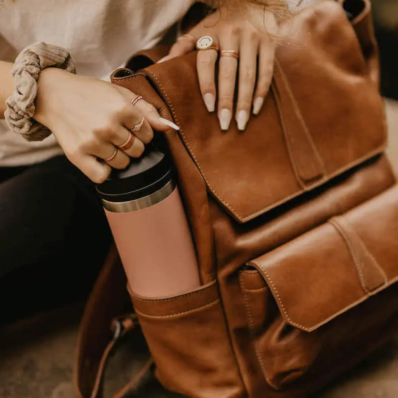 artisan leather backpack Full-Grain Laptop Color:PT GHOST Can a knot increase recycled nylon bookbag hiking rucksack