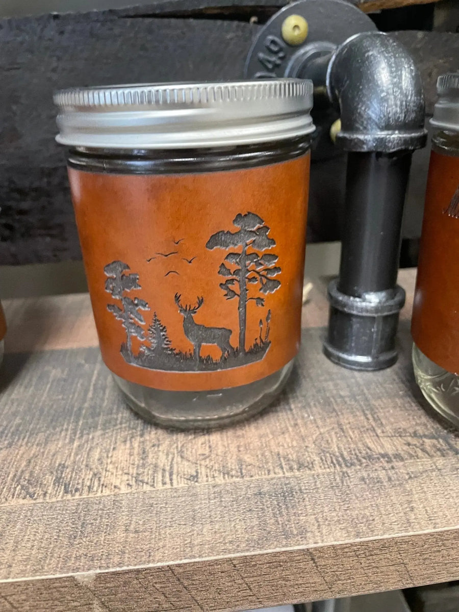 Personalized Leather Wrapped Coffee Mug