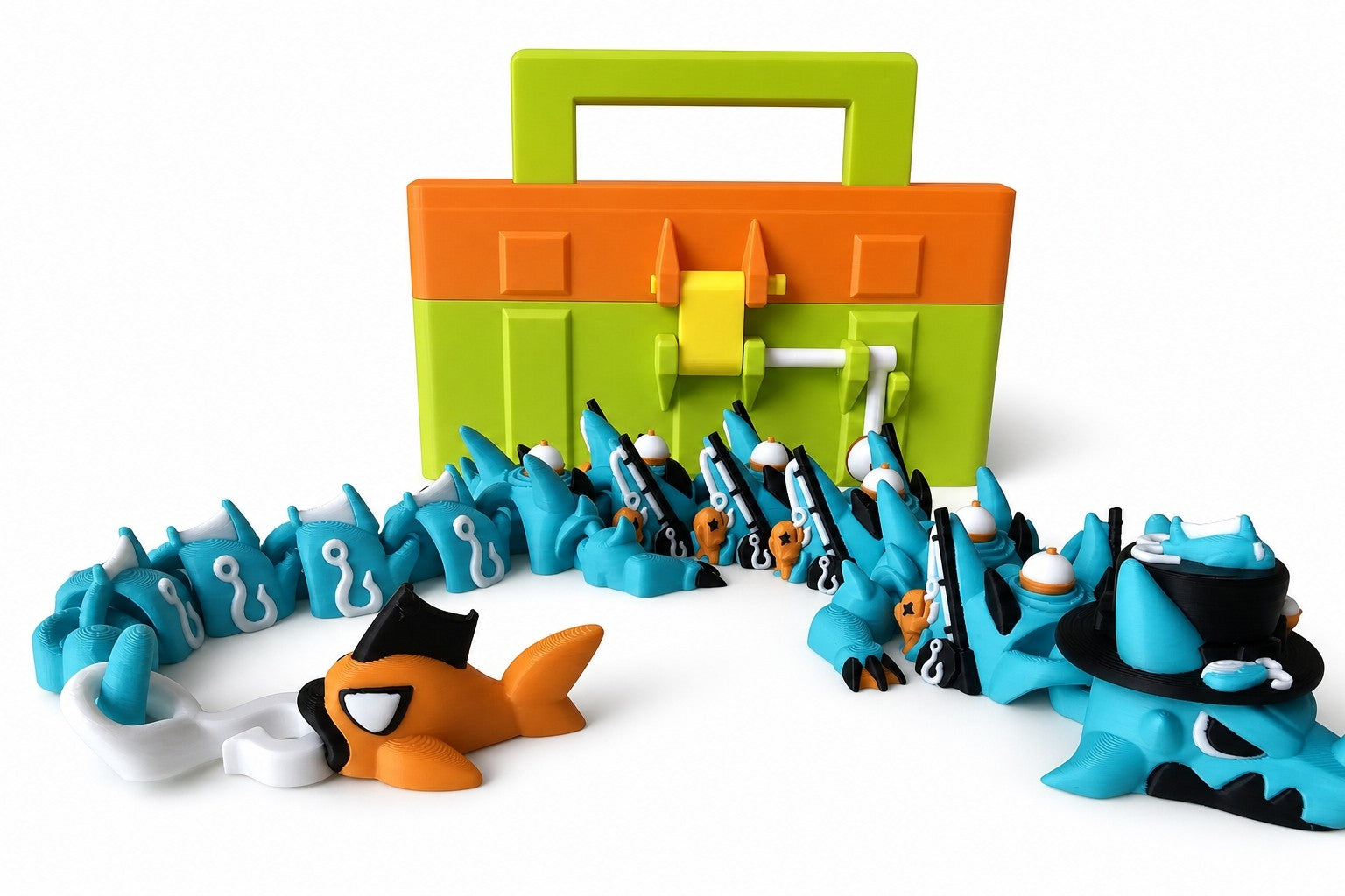 dragon tackle box 3D Printed Fishing Toy Evolution Baits Grass Burner The iconic product line PD:2002-09-25 Model Number:CNQ 783C MBR | 6'6