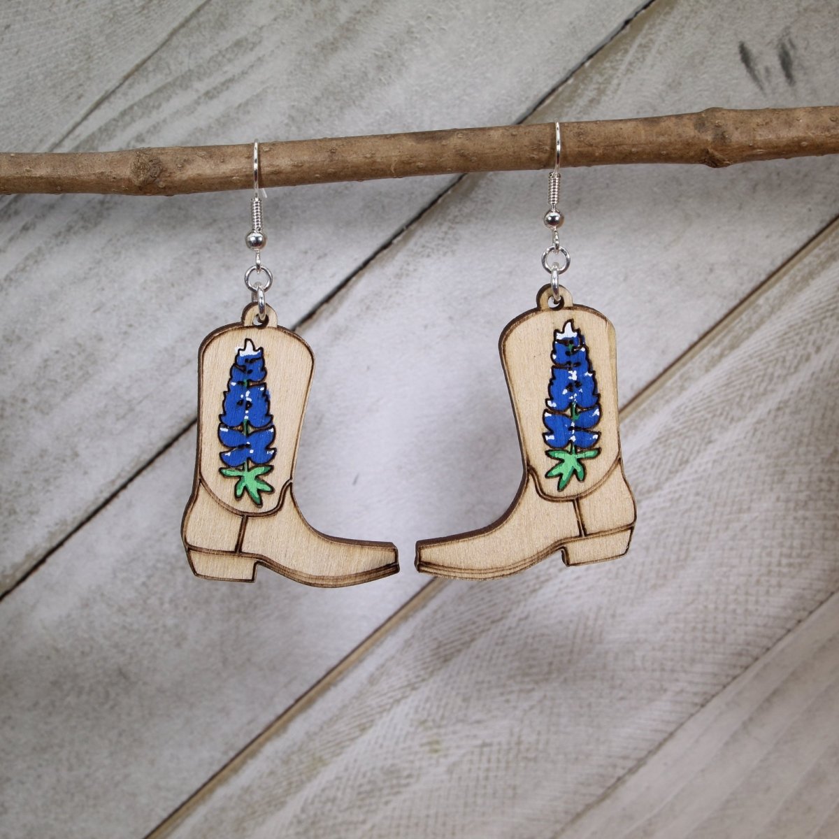 Handmade wooden earrings and colorful custom accessories from Cate’s Concepts LLC in Corinth, Texas