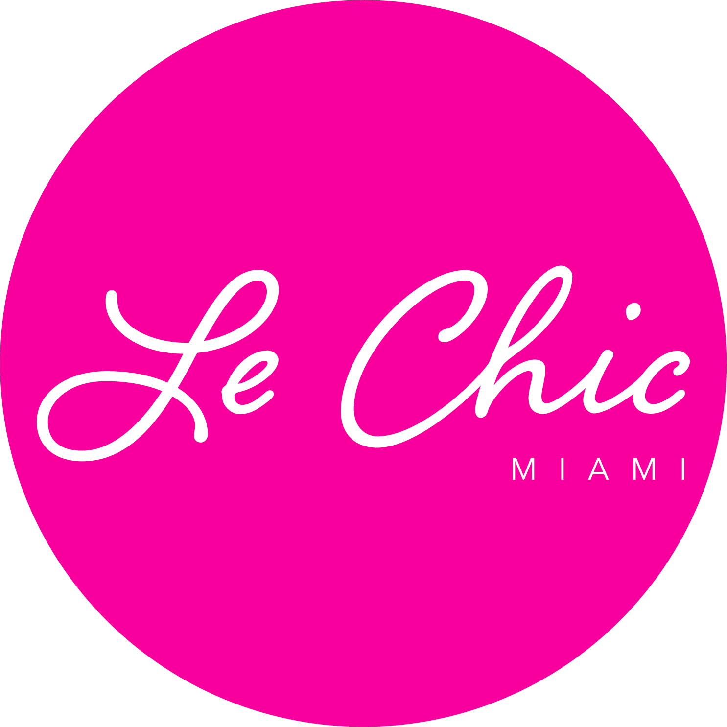 Le Chic Miami hand-painted wooden earrings logo