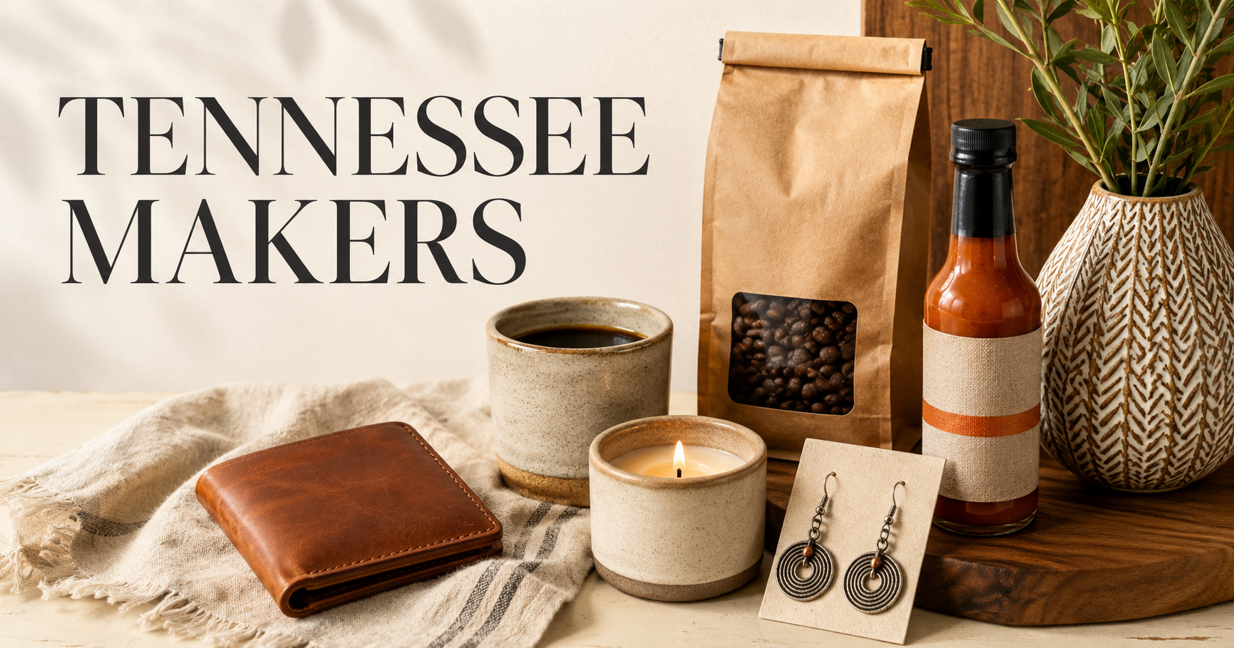 Coffee, candles, leather goods, hot sauce and jewelry from Tennessee makers
