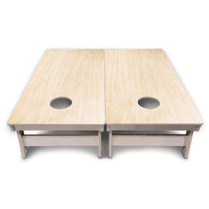Complete Tournament Cornhole Bundle - Boards, Bags & Carrying Case - Plain Raw (Needs Finished)