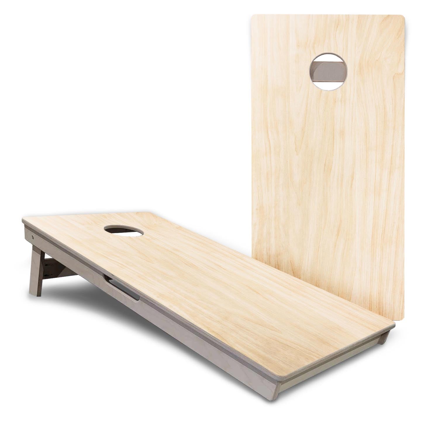 Complete Tournament Cornhole Bundle - Boards, Bags & Carrying Case - Plain Raw (Needs Finished)