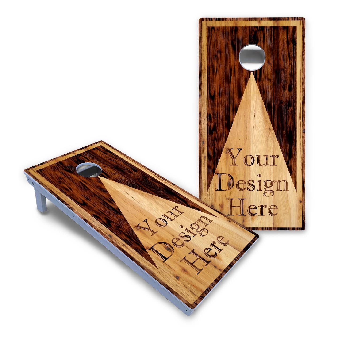 Custom Wooden Triangle Cornhole Boards - All Weather Series by Cornhole Solutions, custom cornhole board detail photo 4