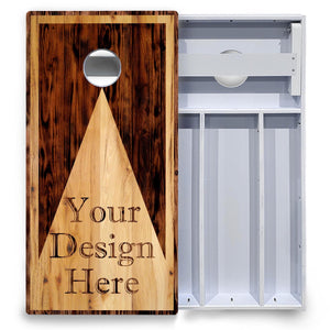 Custom Wooden Triangle Cornhole Boards - All Weather Series by Cornhole Solutions, custom cornhole board detail photo 3