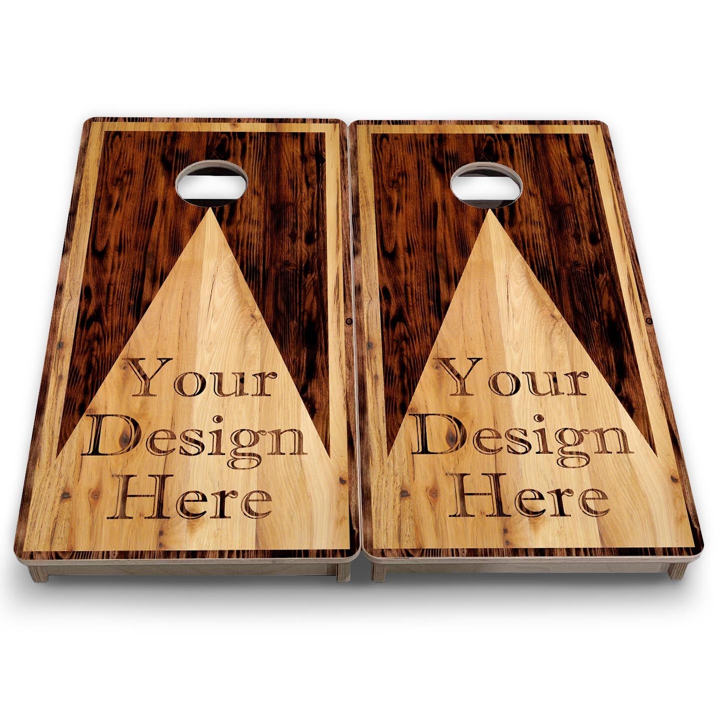 Custom Wooden Triangle - Mini or Vacation Size Cornhole Boards by Cornhole Solutions, custom cornhole board detail photo 9
