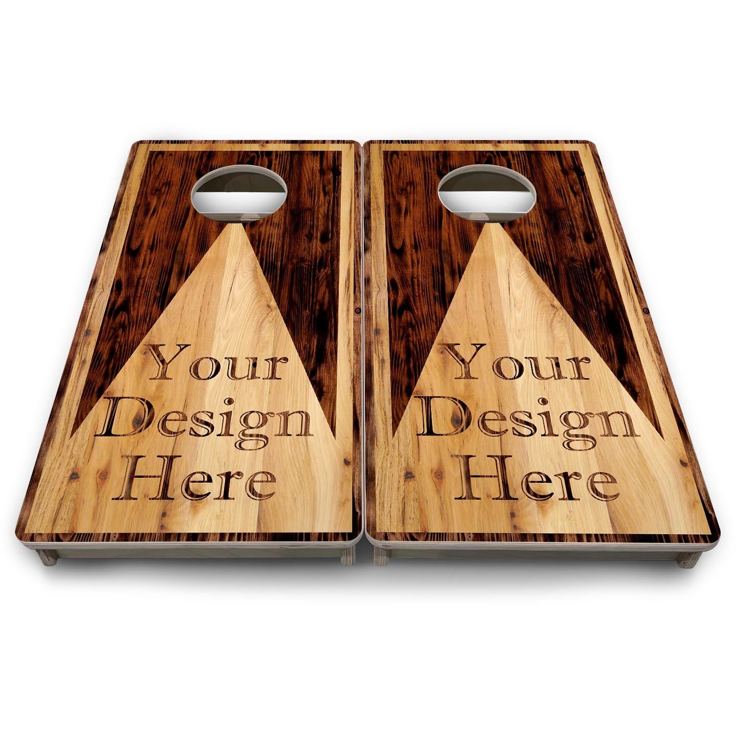 Custom Wooden Triangle - Mini or Vacation Size Cornhole Boards by Cornhole Solutions, custom cornhole board detail photo 11