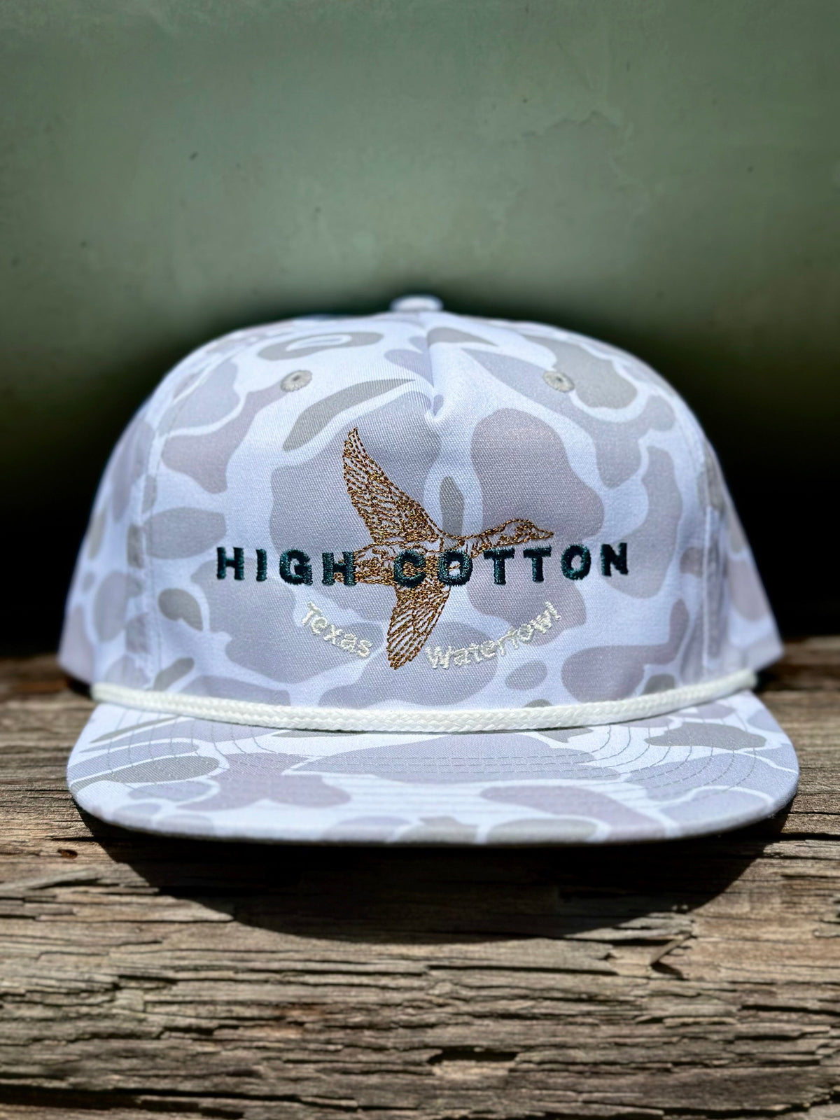 Old School Duck Camo Hat by High Cotton Hat Co in Texas