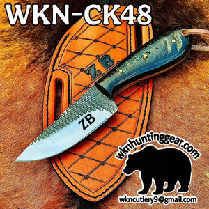 File-Work Spine Drop Point Hunter Knife by Divine Knives