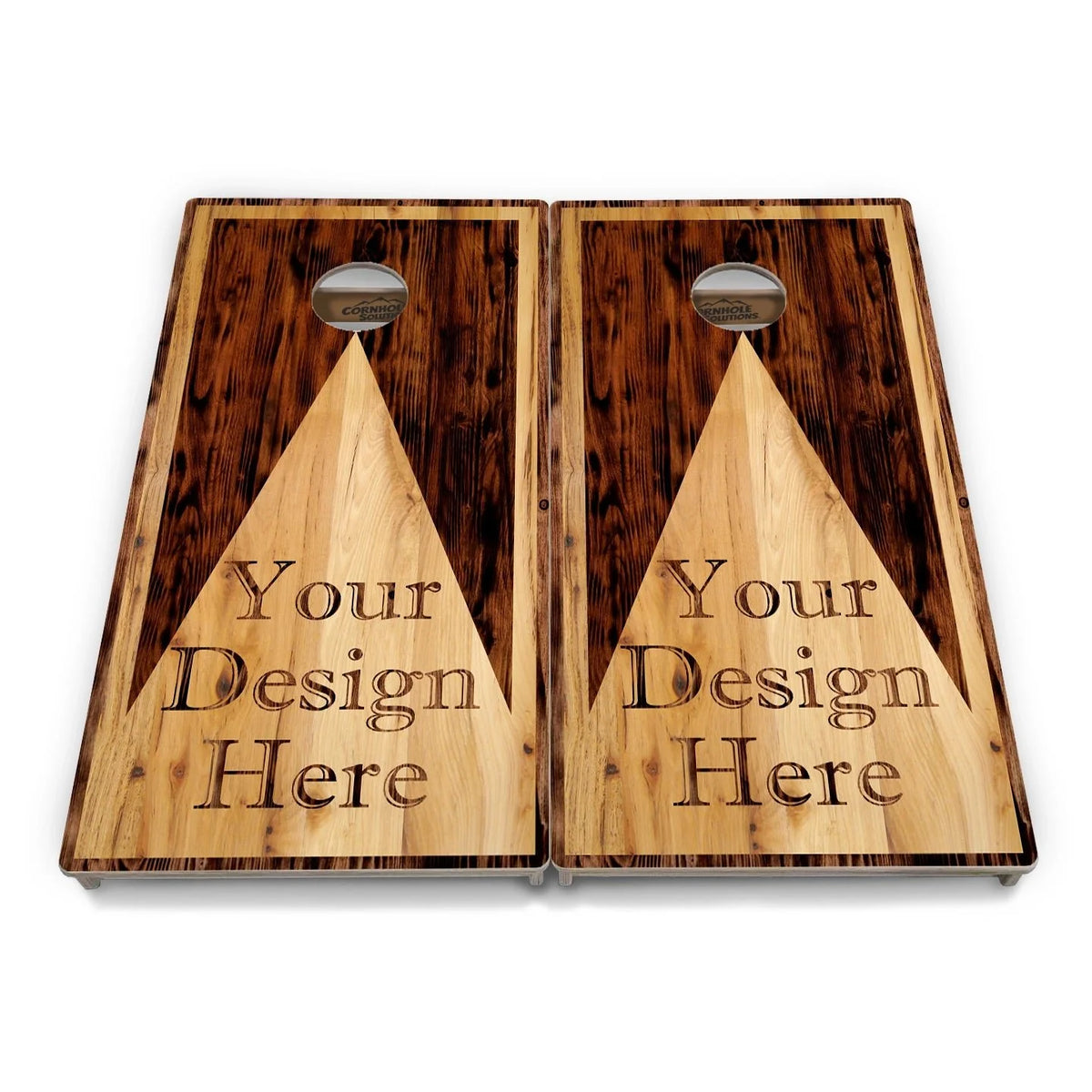 Custom Wooden Triangle Cornhole Boards – Tournament Series