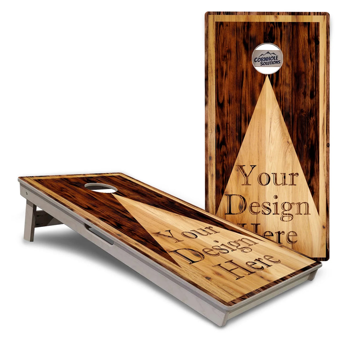 Custom Wooden Triangle Cornhole Boards – Tournament Series