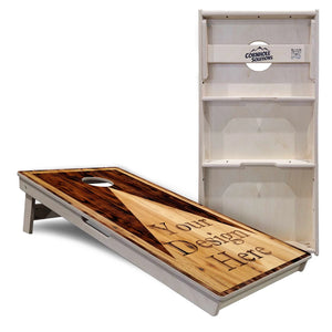Add Your Logo Wooden Triangle Cornhole Boards – Tournament Series