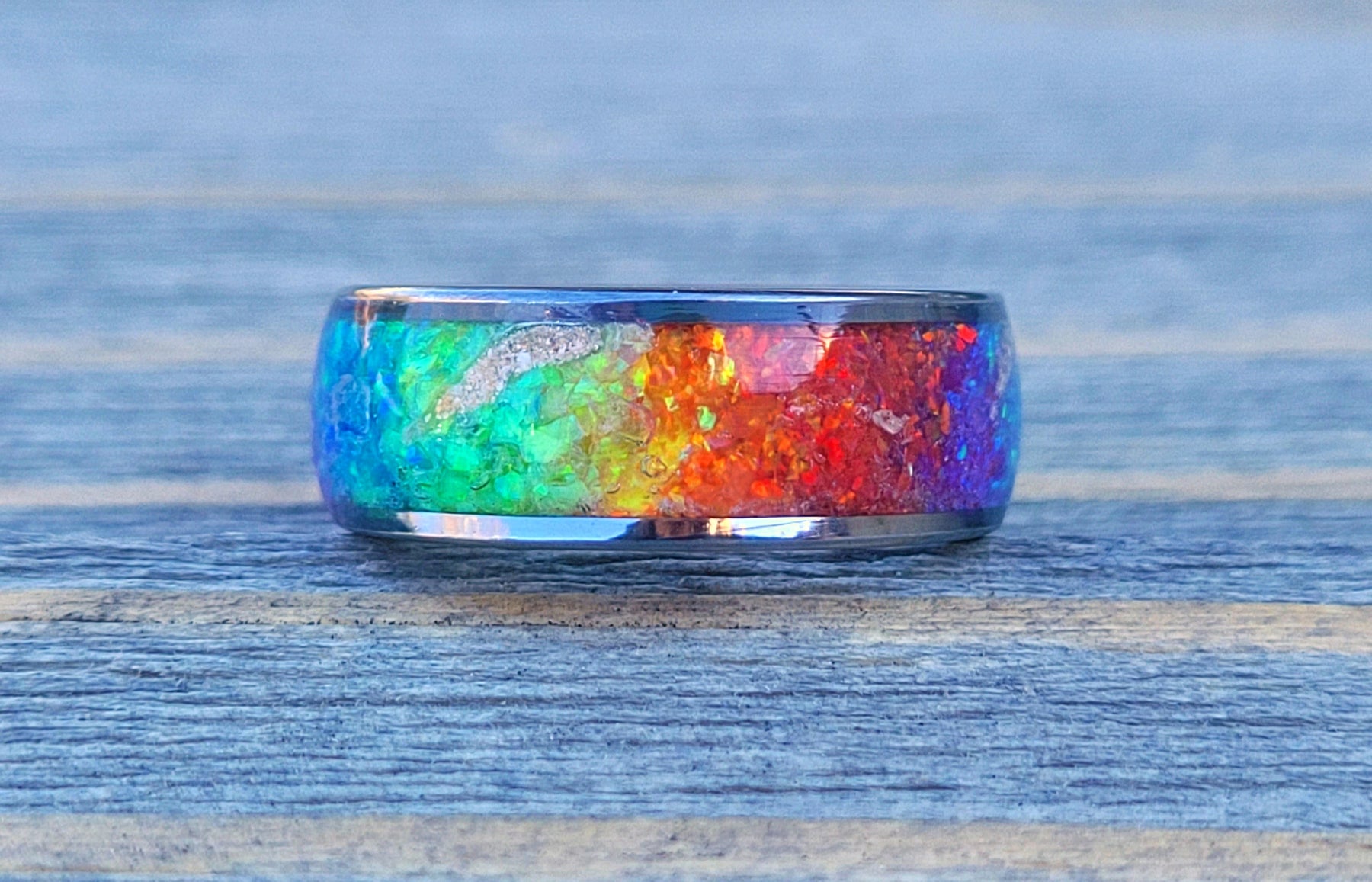 Pride Rainbow Memorial Ring