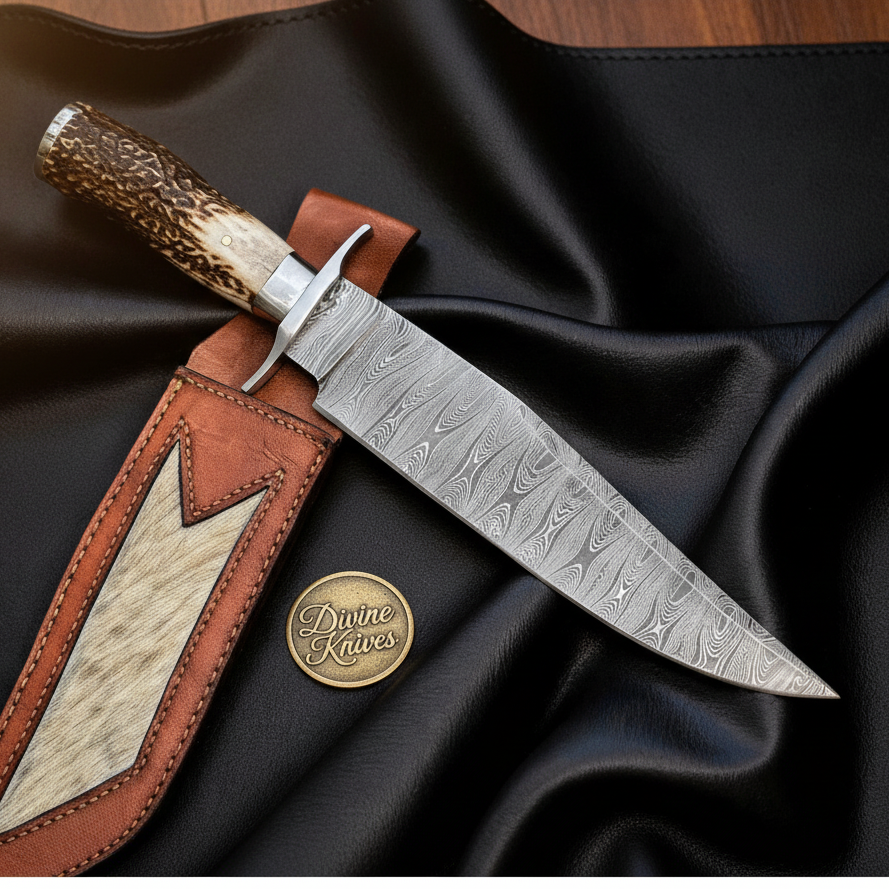 Stag Handle Sub-Hilt Bowie Knife for by Divine Knives