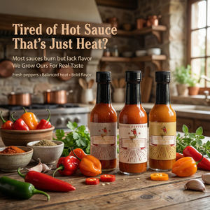 Hot Sauce 3-Pack Gift Set - Original, Habanero & Sweet Heat | Small Batch Restaurant Made | Lady May