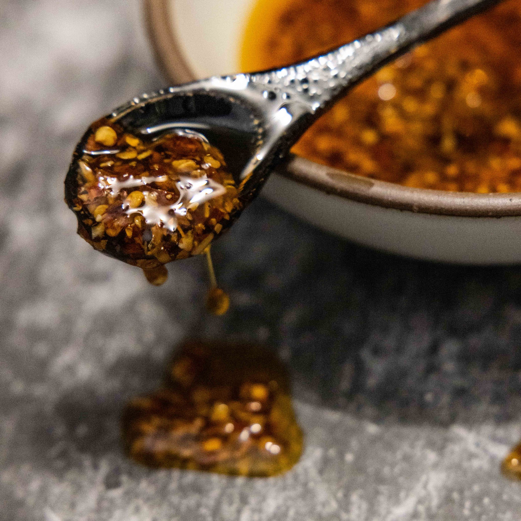 Spicy Honey Chili Crisp for pizza eggs and vegetables