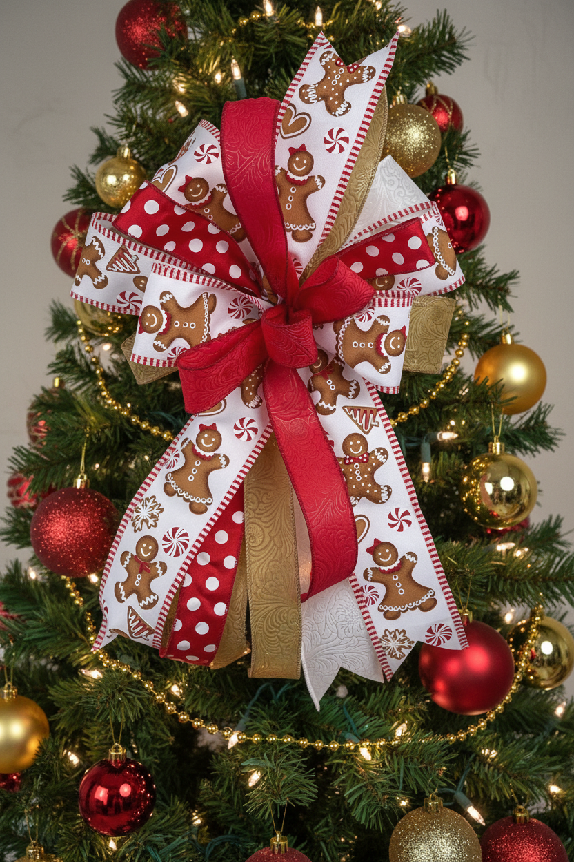 Gingerbread Christmas Wreath | Candy Cane Front Door Wreath | Handmade Christmas Cookie Holiday Decor | Farmhouse Christmas