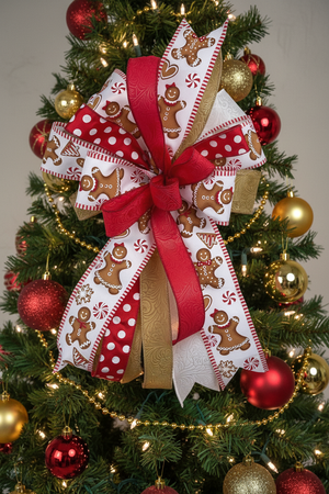 Gingerbread Christmas Wreath | Candy Cane Front Door Wreath | Handmade Christmas Cookie Holiday Decor | Farmhouse Christmas