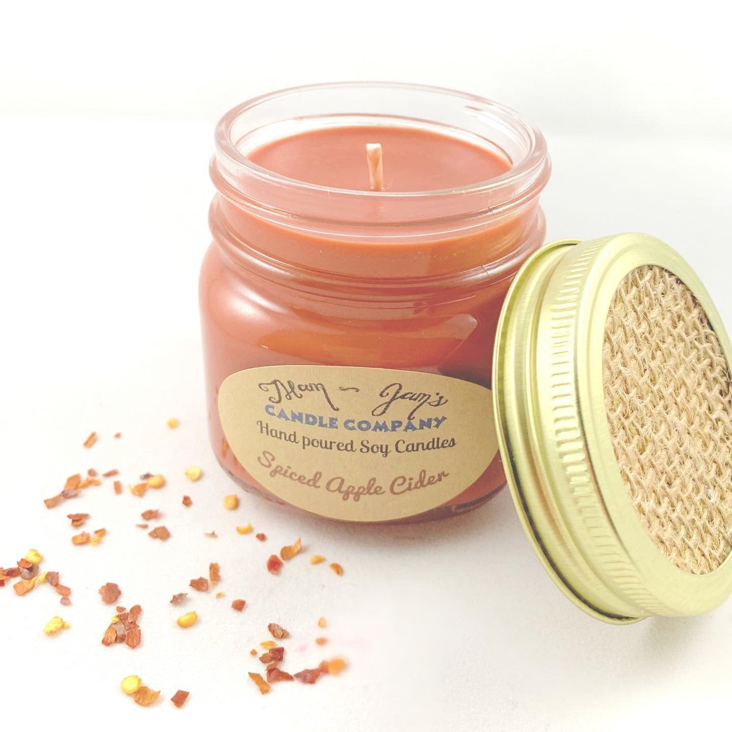 Spiced Apple Soy Candle – Warm & Inviting Fall Scent | Mam Jam’s