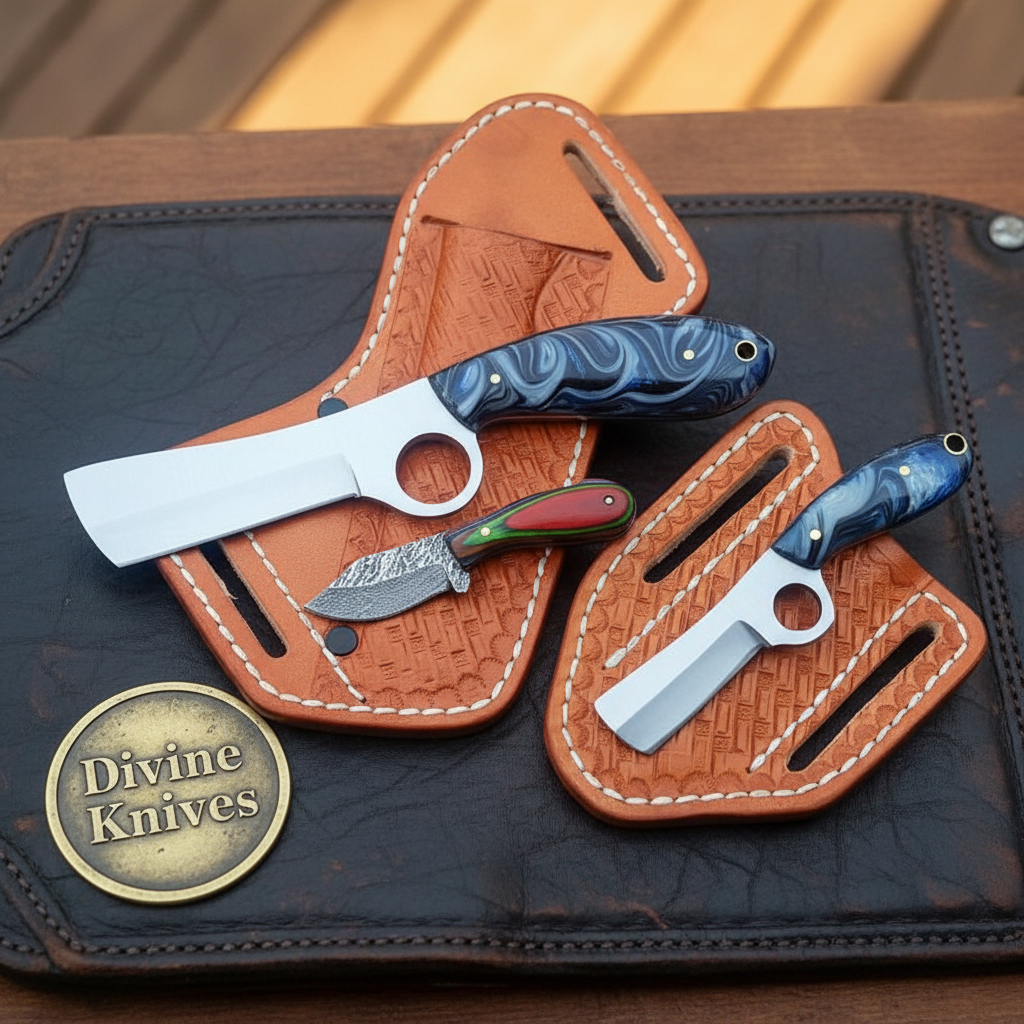 Finger Hole Bull Cutter & Mini Bull Cutter Set for Outdoor Work