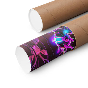 futuristic woman and deer Posters
