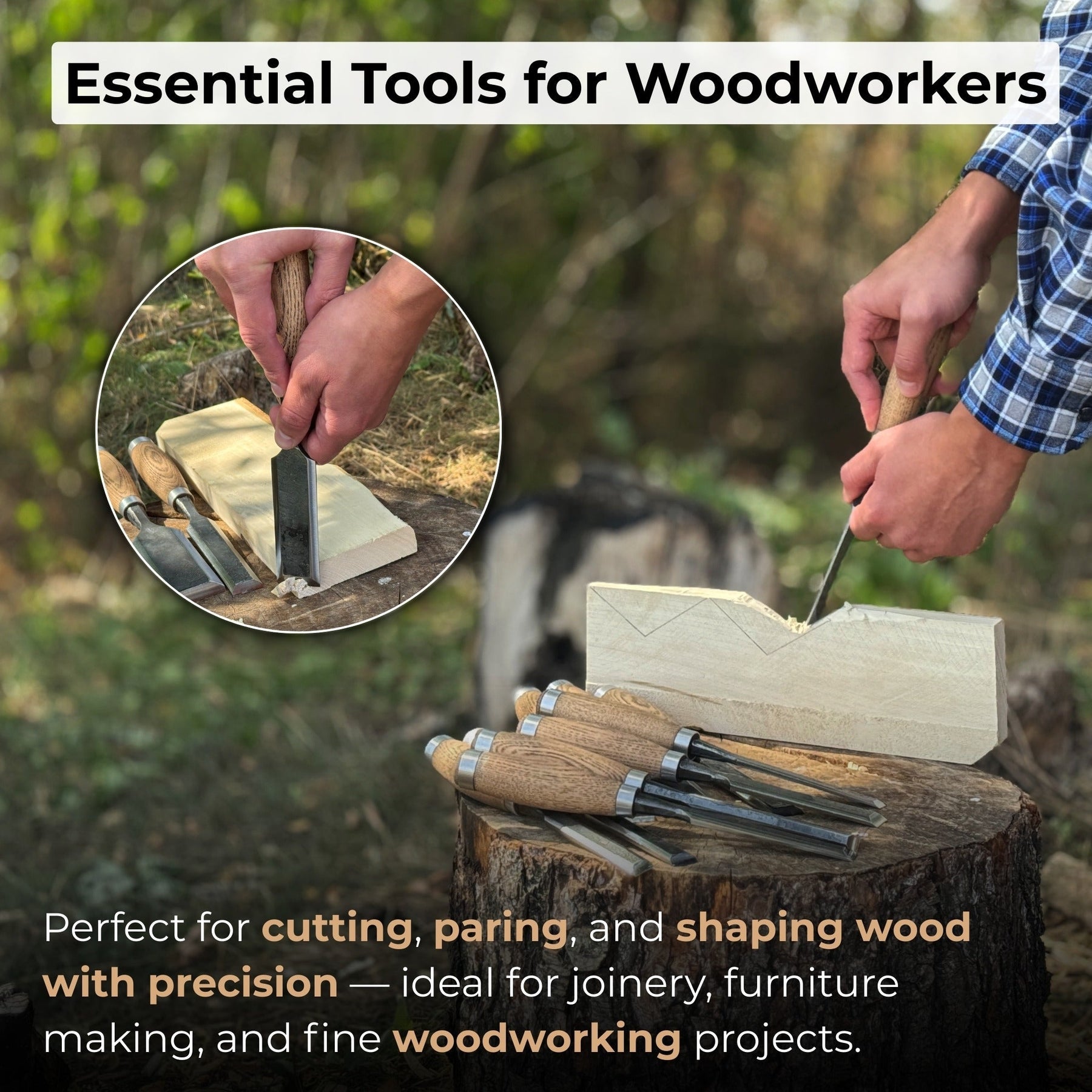 10-Piece Wood Carving Chisel Set