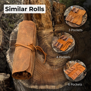 10 Pocket Leather Tool Roll