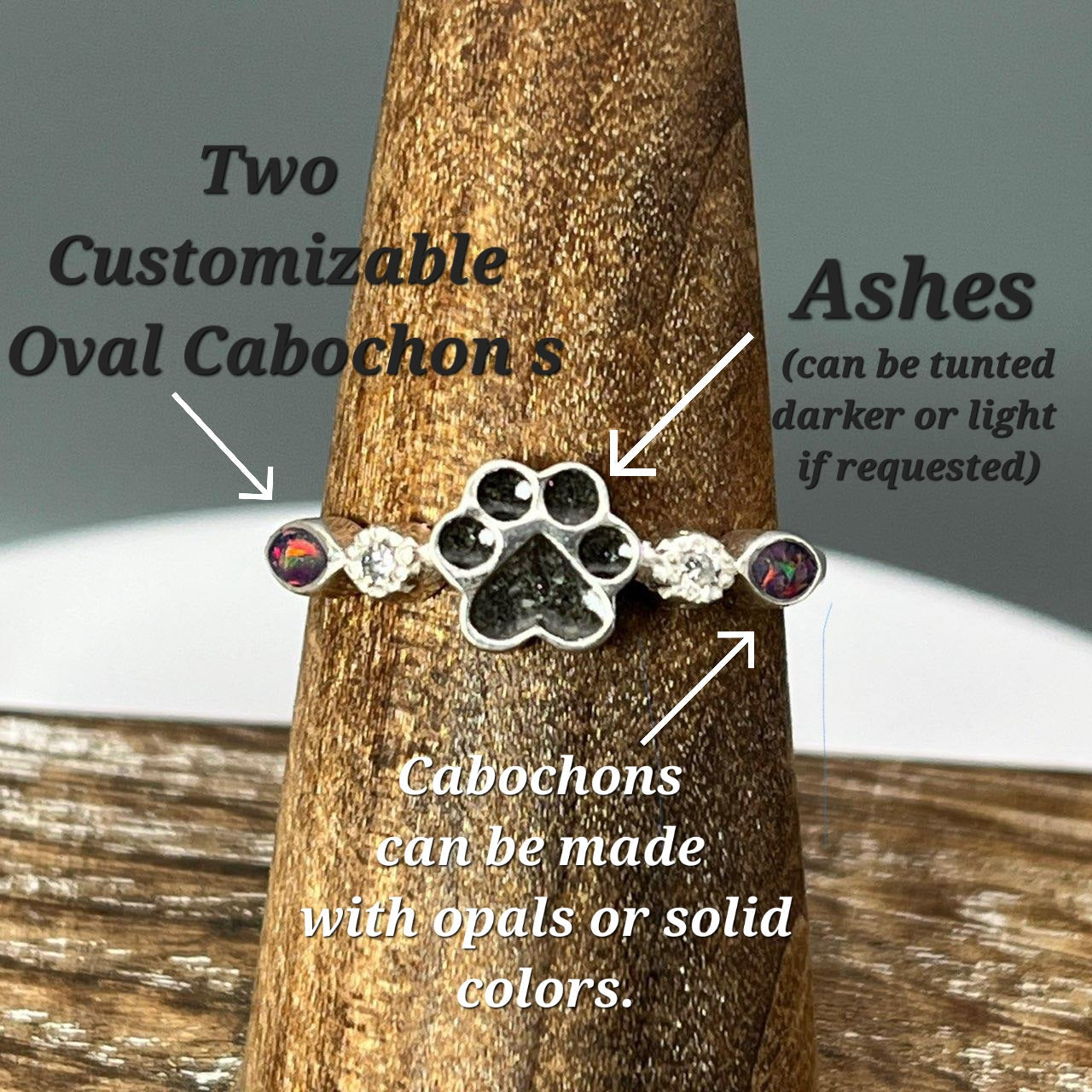 Paw Print Memorial Ring