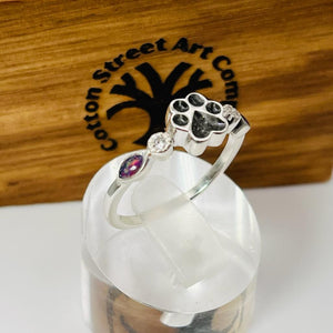 Paw Print Memorial Ring