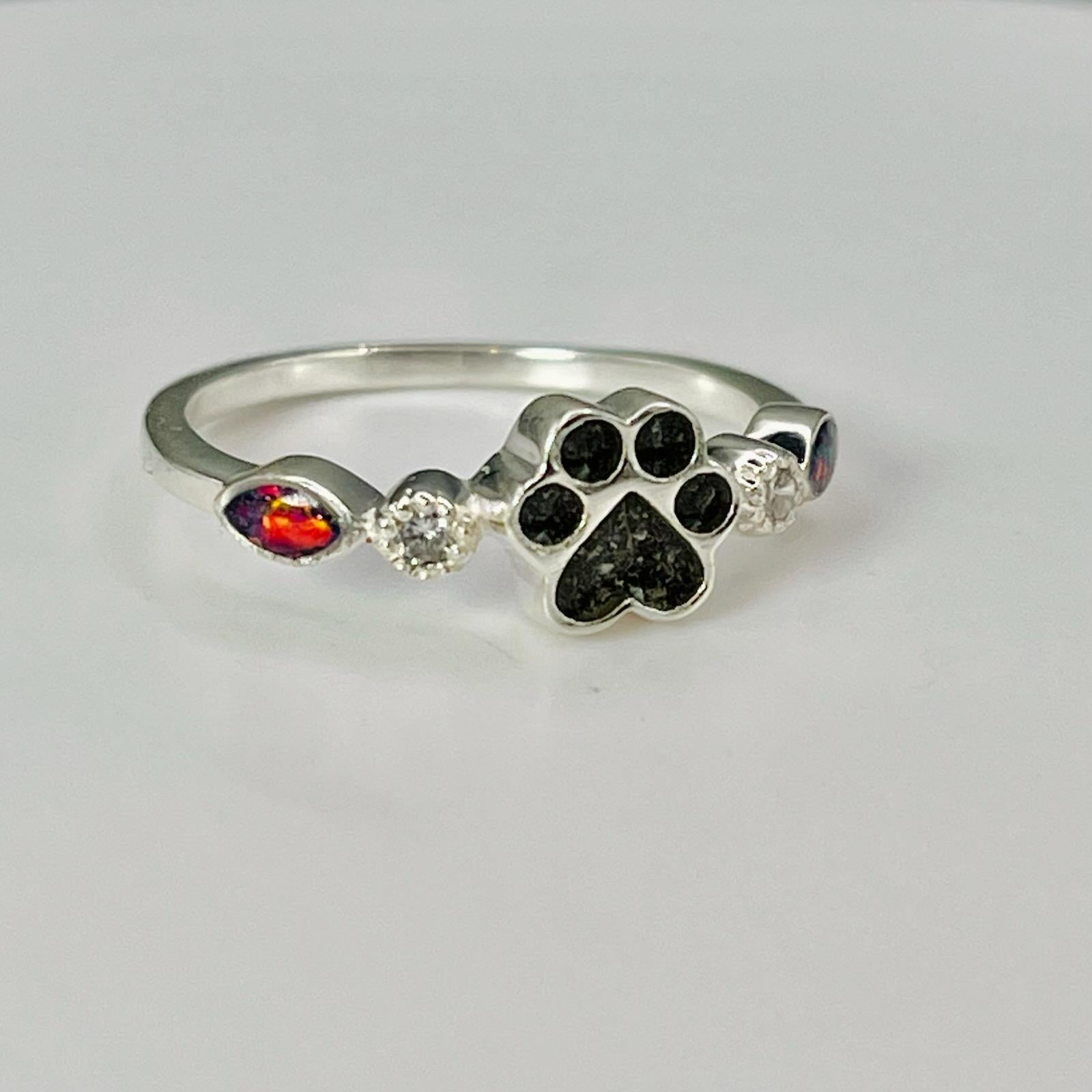 Paw Print Memorial Ring