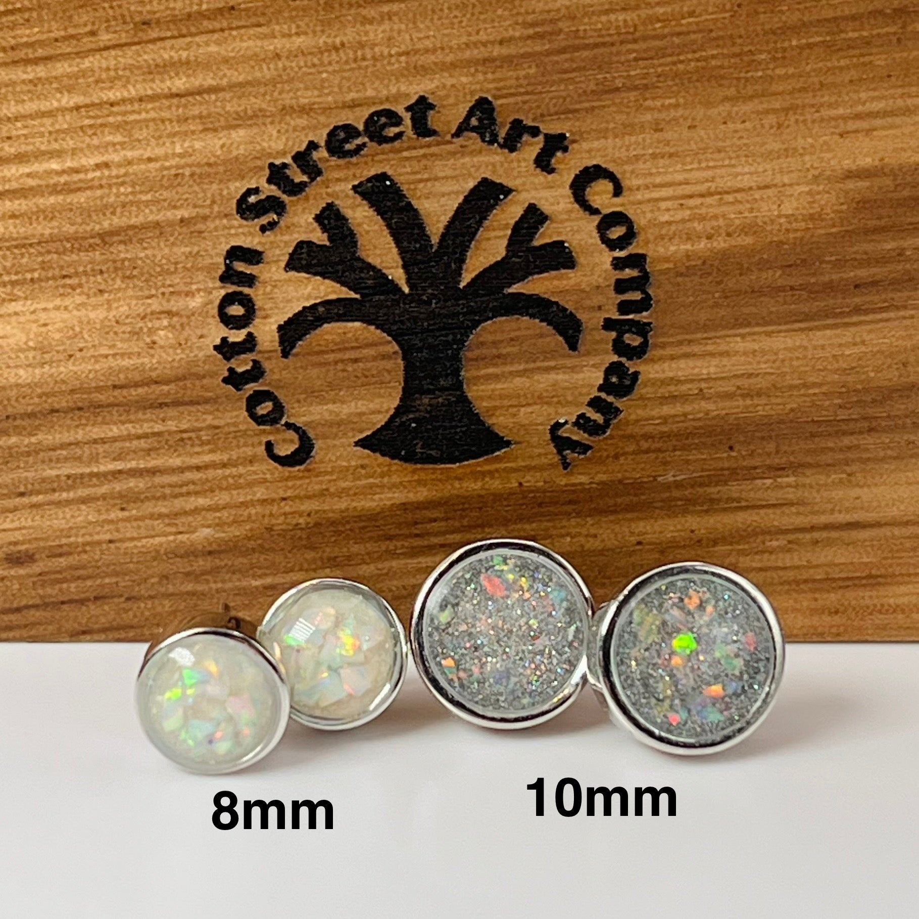 Custom Sterling Silver Stud Memorial Earrings