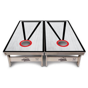 Grey Wash Hole Ring Cornhole Boards – Tournament Series