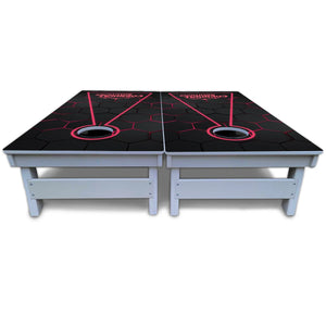 Honeycomb Black Cornhole Boards - All Weather Series