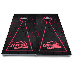 Honeycomb Black Cornhole Boards - All Weather Series