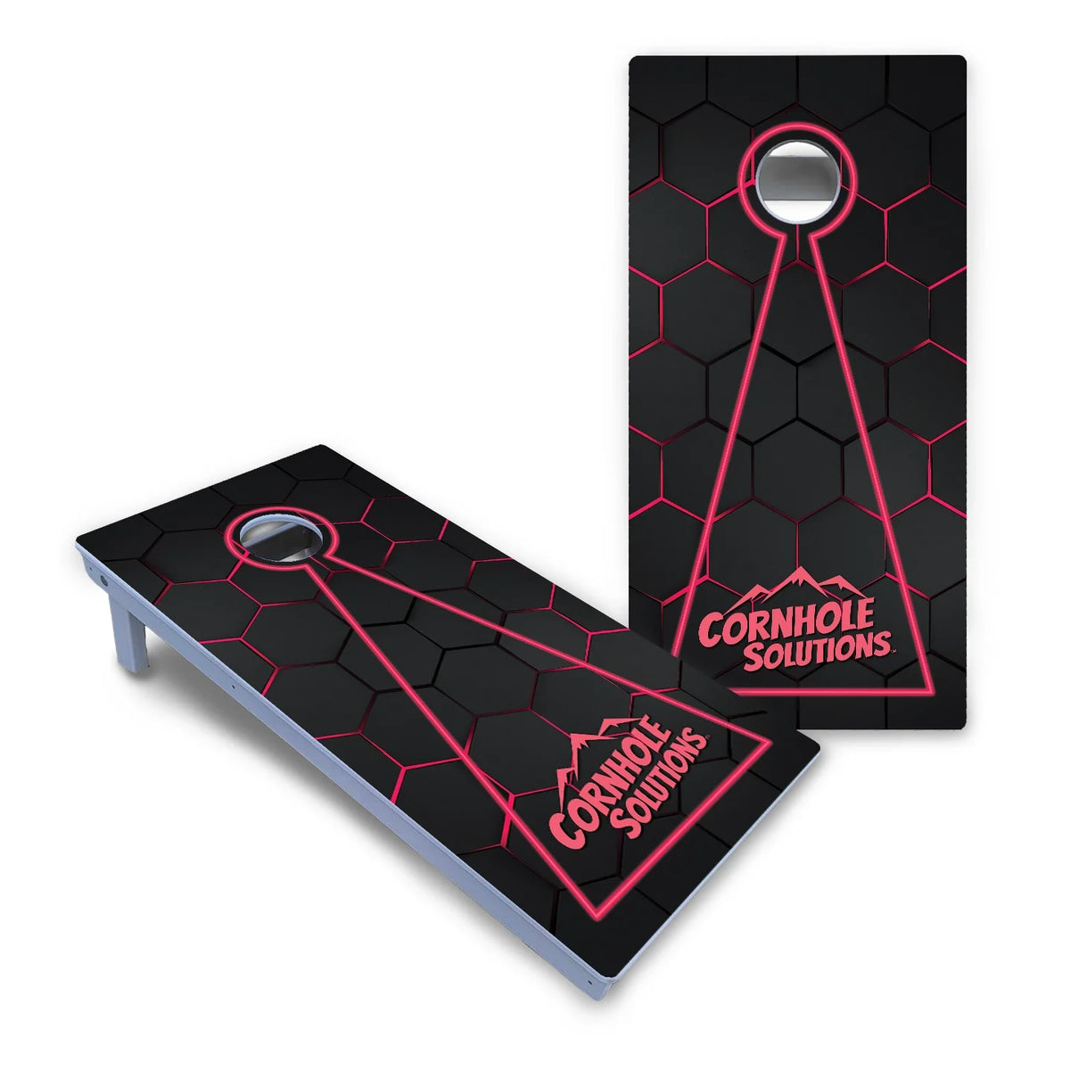 Honeycomb Black Cornhole Boards - All Weather Series