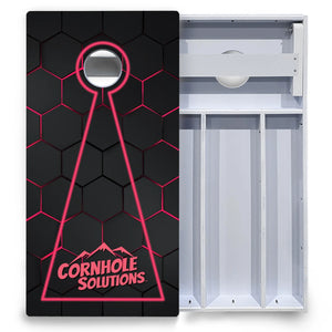 Honeycomb Black Cornhole Boards - All Weather Series