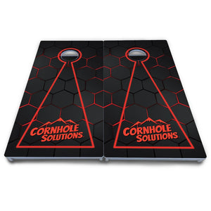 Honeycomb Black Cornhole Boards - All Weather Series