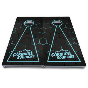 Honeycomb Black Cornhole Boards - All Weather Series