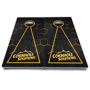 Honeycomb Black Cornhole Boards - All Weather Series