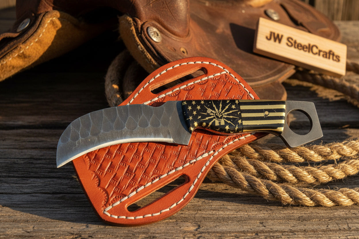 Patriot Talon Karambit Knife 7" Handmade Collector-Grade With Resin handle