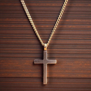 FAITH Classic Cross Necklace - Bronze by Forged By Fire — view 2 of 8