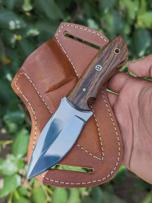 Walnut D2 Steel Mini Dagger with Polished product detail, view 5