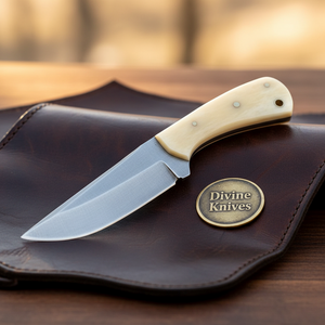 White Bone Handle High Carbon Hunting Knife product detail, view 3