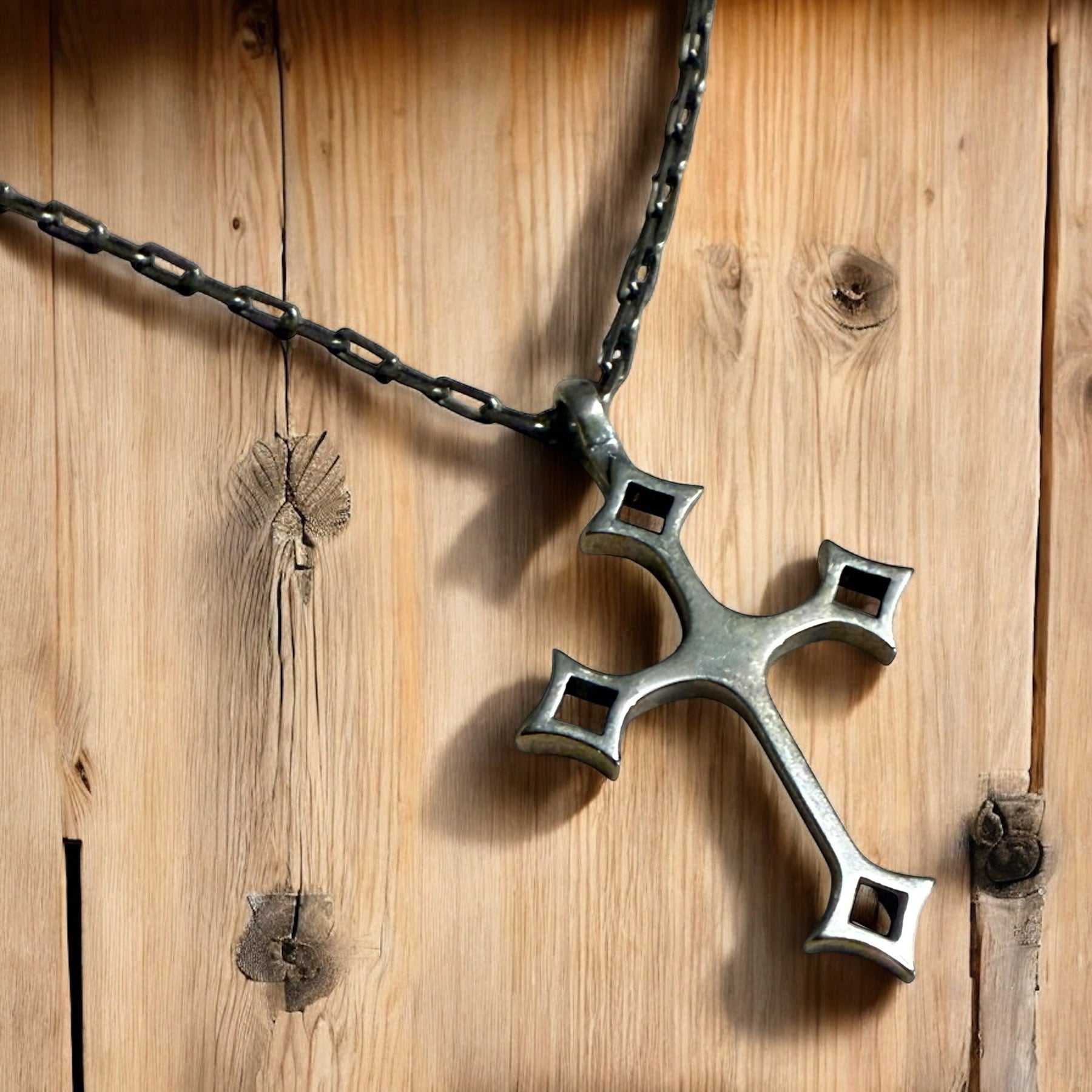 Gothic Medieval Cross Necklace - Bronze by Forged By Fire — view 1 of 8