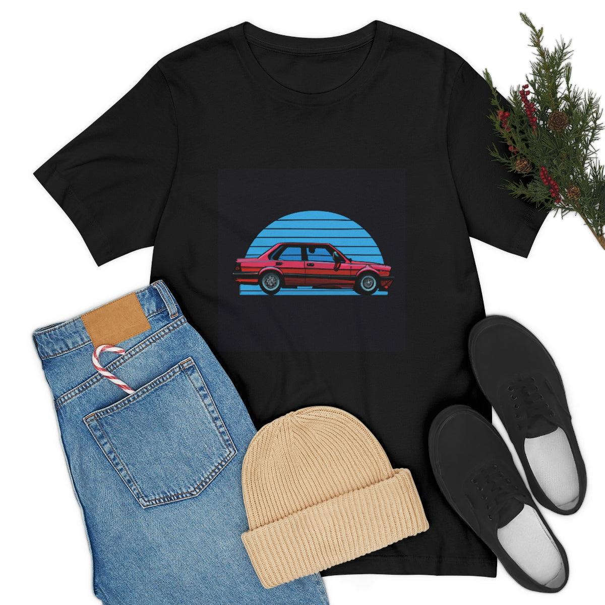 vintage style e30 4 door tshirt