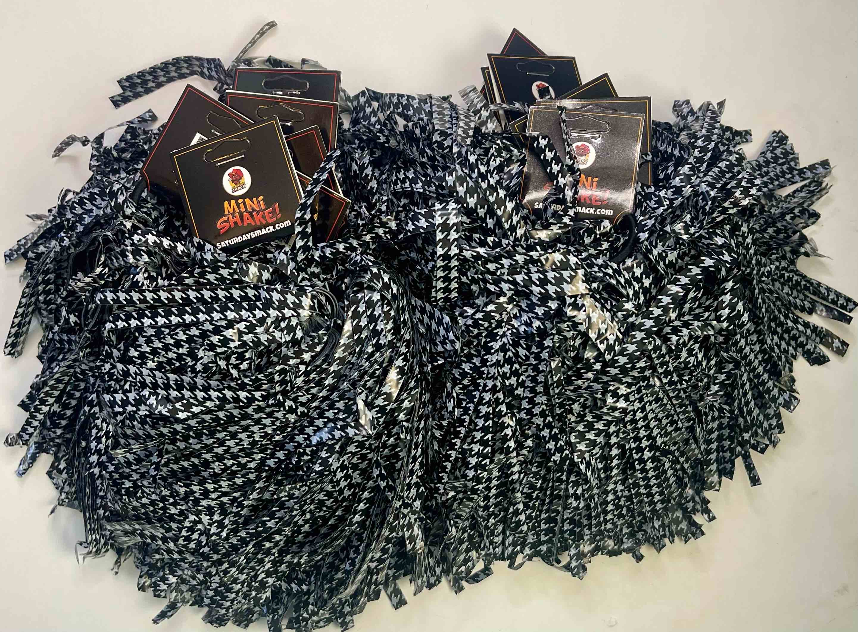 Mini houndstooth pom-pom shaker group pack
