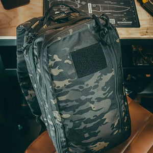 12 Hour Plus Backpack 500D by Recycled Firefighter, handmade leather goods detail photo 9