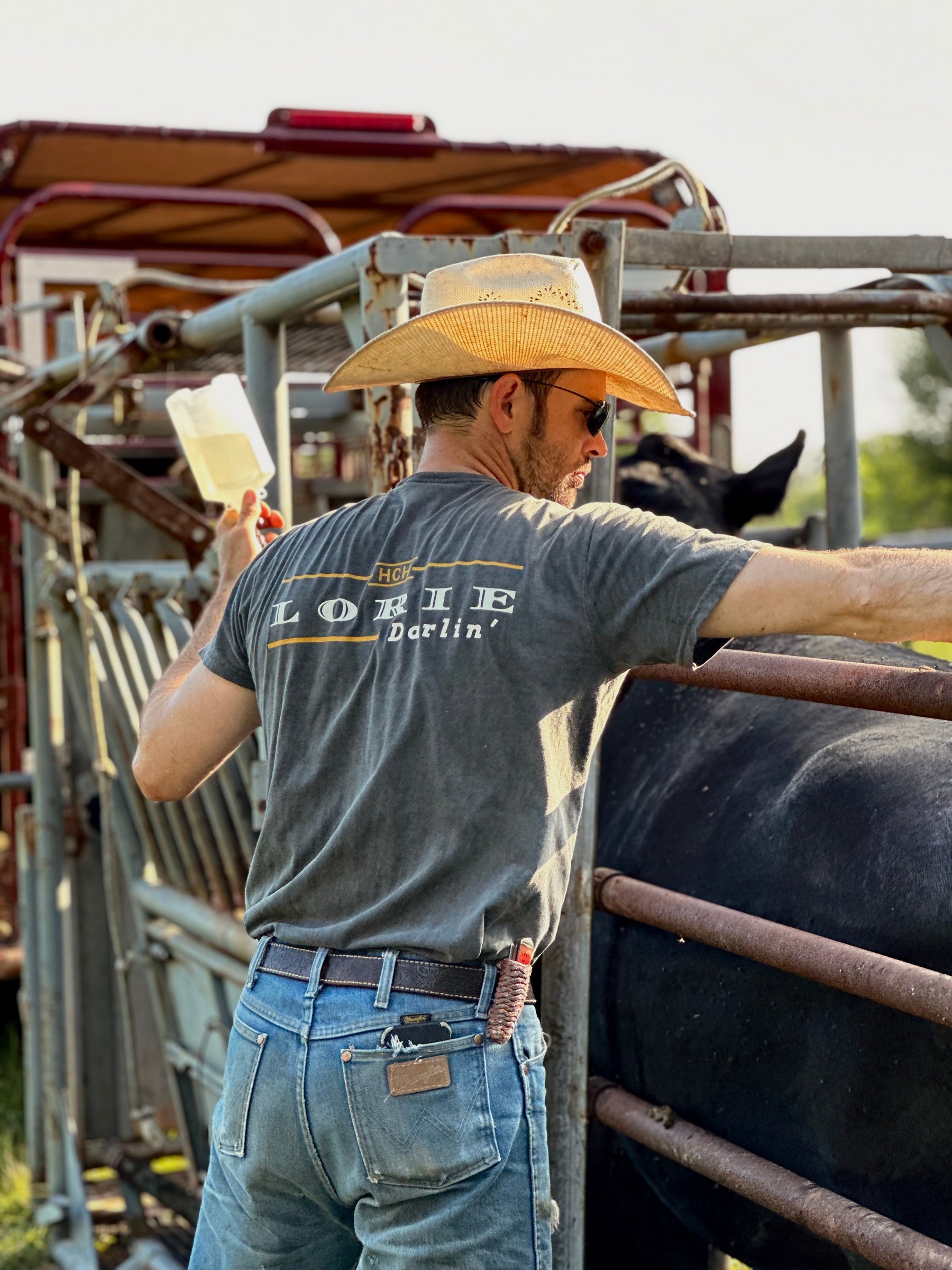Lorie Darlin' Comfort Colors Pocket Tee by High Cotton Hat Co in Texas